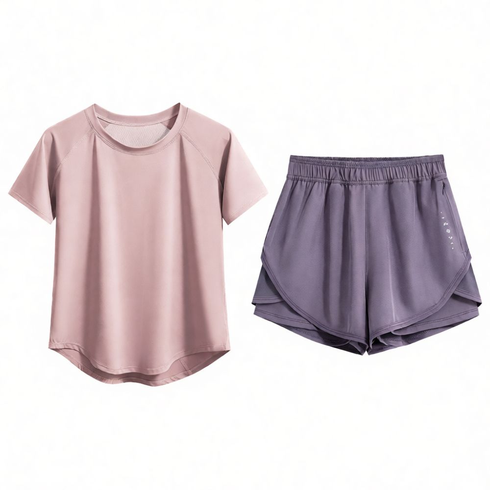 Summer Workout Set Women Short - Yoga Fitness Training ulasan dan harga